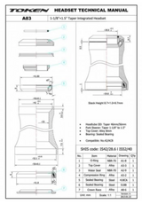 Token Integrated headset Omega A83 ahead 1-1/8'' taper 1,5'' black 42/52mm