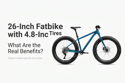 Blue Silverback SE:Series Fat Deluxe with a 26-Inch Fatbike with 4.8-Inch Tires buying-guide title overlay.