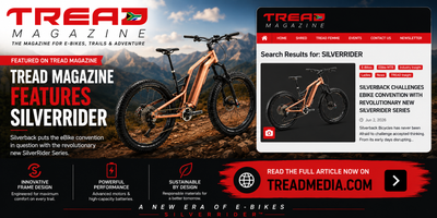 ilverback SilverRider e-MTB featured on Tread Media — Silverback Challenges eBike Convention with Revolutionary New Silver Series