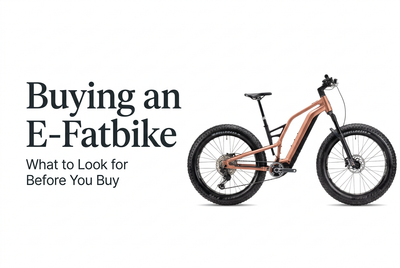 Copper Silverback SilverRider Fat electric fatbike with Buying an E-Fatbike title overlay.