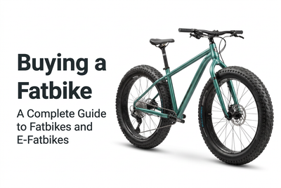 Green Silverback SE:Series Fat Adventure with Buying a Fatbike complete guide title overlay.