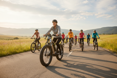 Silverback E-Bike auf einer hellen offenen Straße — Hero-Banner: Die Zukunft des Radsports ist zugänglicher denn je