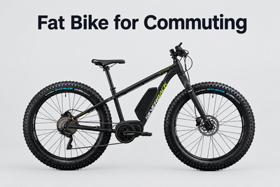 Black-and-lime Silverback S-Electro Fat electric fat bike with the title Fat Bike for Commuting.