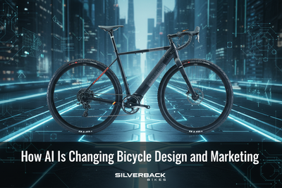 Silverback S-Electro GR e-bike with tech overlay — hero banner for AI in bicycle design and marketing blog