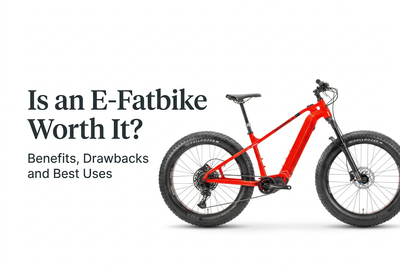 Red Silverback S-Electro Diamond Fat Explorer with Is an E-Fatbike Worth It title overlay.