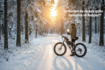 Silverback Fatbike auf einem verschneiten Waldweg im Winter — Hero-Banner: Ist Komfort 