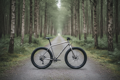 Silverback Fatbike auf einem Schotterweg im Wald — Hero-Banner: Warum Einfachheit oft zu besserer Performance führt