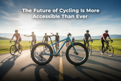 Silverback SE:Series Fat Deluxe bike on a bright open road — hero banner for accessible cycling future blog