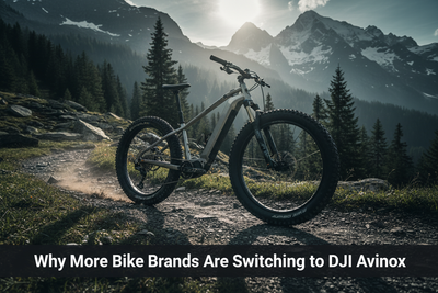 Silverback electric mountain bike on dramatic alpine trail — Why More Bike Brands Are Switching to DJI Avinox
