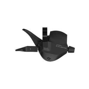 Black Shimano CUES SL-U4000-9R right-hand shifter for smooth 9-speed gear changes.