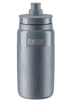 Elite Fly Tex Water Bottle – 550ml, Grey, Push-Pull Cap