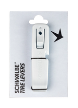 Schwalbe tyre levers in blue packaging – retail blister card with Schwalbe Tire Levers branding