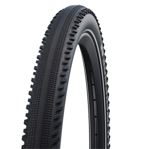 Schwalbe Hurricane HS 499 black tyre 28 × 1.60 with smooth tread for road and gravel paths.