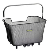 Racktime Baskit Small black steel mesh rear bike basket with Snapit adapter and carry handle – 41x30x22 cm