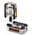 XLC Fahrradpedale PD-C01 Alu City-/Comfort-Pedal Gummiauflage silber/schwarz