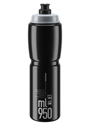 Elite Trinkflasche Jet 950ml, schwarz/grau, Polyethylen