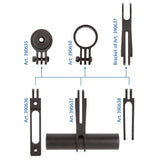 M-Wave QRIR Extender Lampenhalter, CNC-gefrästes Aluminium, schwarz, kompatib...