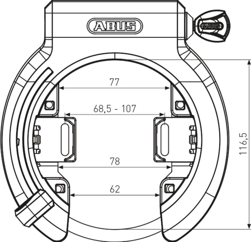 Abus Granit   Rahmenschloss   X-Plus 6950M R AM - Sicherheitslevel 10