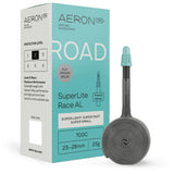 Aeron SuperLite Race AL Road TPU inner tube, 28-inch, fits tyre widths 23-28 mm.