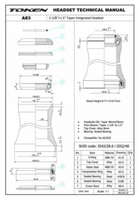 Token Integrated headset Omega A83 ahead 1-1/8'' taper 1,5'' black 42/52mm