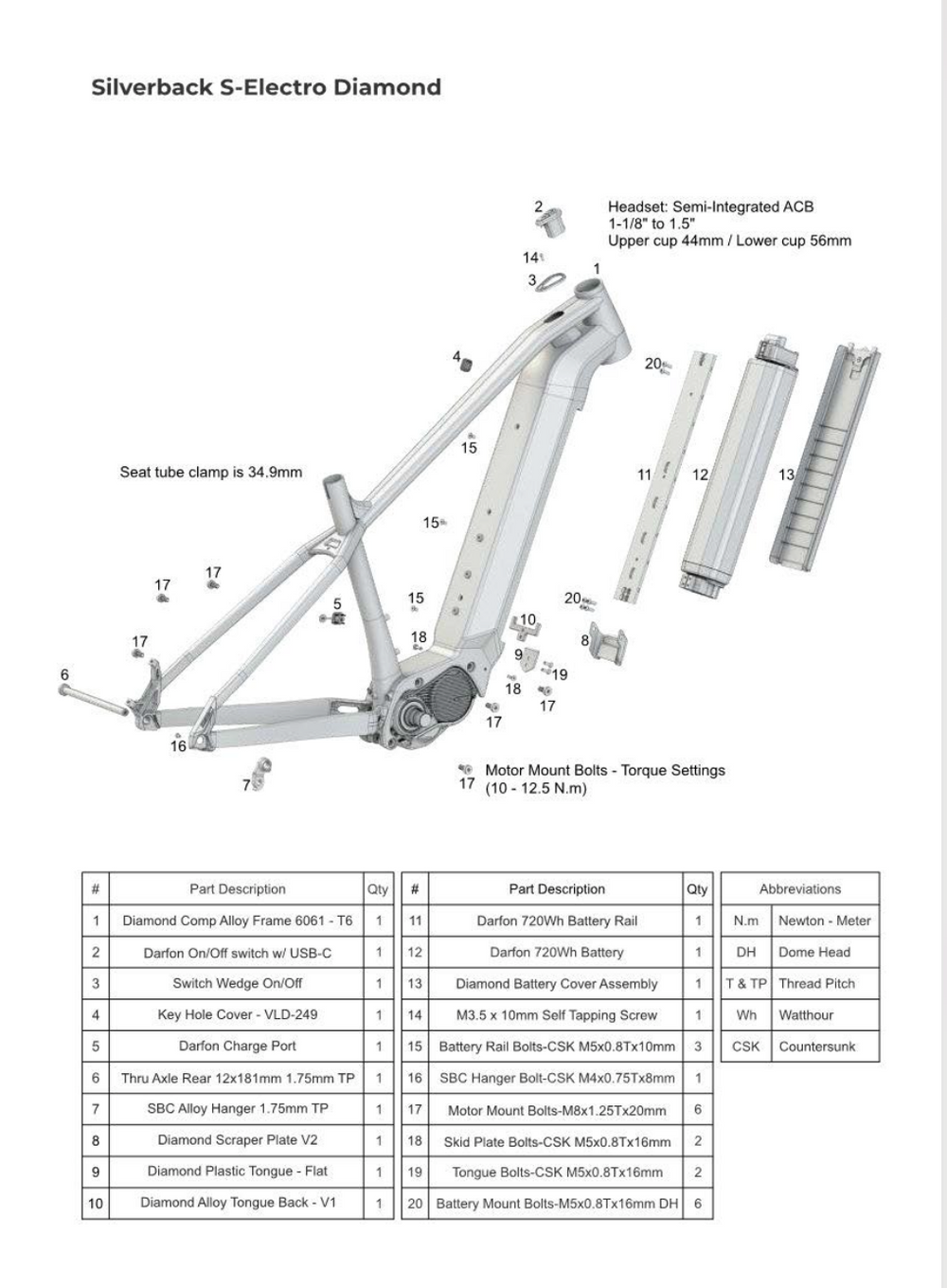 Silverback S-electro Diamond Battery Cover Moosgrün Nr. 13