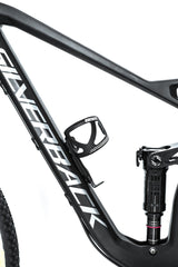 Close-up of B2BF Bottle Cage CL-071L's anodized finish and BORNTOBEFAST logo