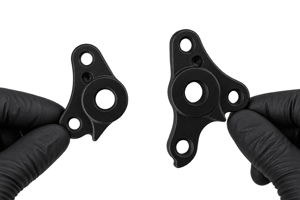 Both Hanger 14 parts held at an angle 1