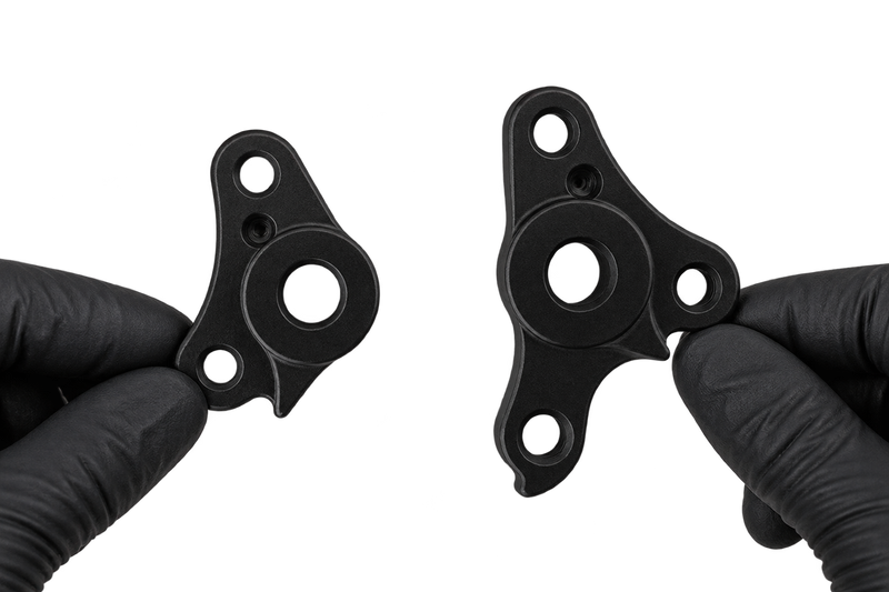 Both Hanger 14 parts held at an angle
