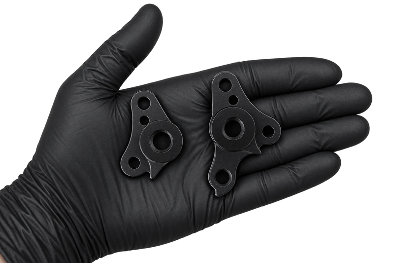 Both Hanger 14 parts in an open palm