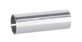 XLC SP-X20 calibration bushing 31.6mm to 34.9mm in silver aluminium – 120mm length, angled view showing slot and bore