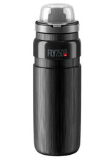 Elite Fly Tex MTB water bottle 750ml in black with push-pull cap and protective dust cover