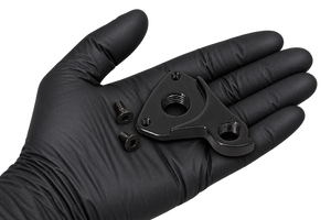 Hanger 11 and screws in an open palm