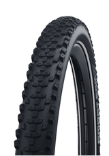 Close-up of Schwalbe Smart Sam Plus tire showcasing Double Defense puncture protection