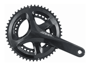 Shimano Sora FC-R3000 9-speed crankset with dual chainrings for road bikes