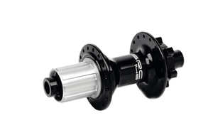 SUNringlé SRC Fat Bike Rear Hub in black, featuring a 12x190/197mm axle standard and 32 spoke holes, designed for high-performance cycling enthusiasts.