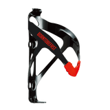 Lifestyle shot of B2BF Bottle Cage 1.0 mounted on a bicycle, holding a water bottle in place