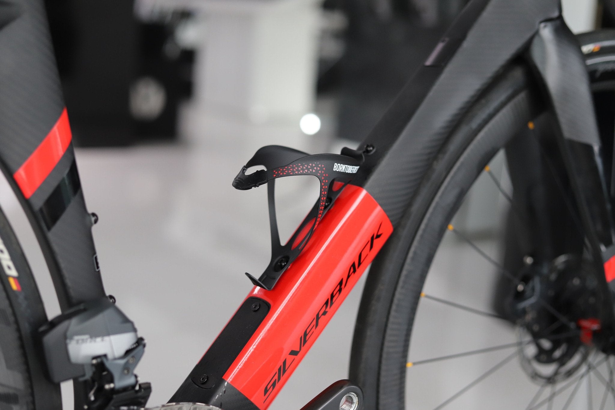 B2BF Bottle Cage 1.0 in black, showcasing its lightweight and durable design for bikes