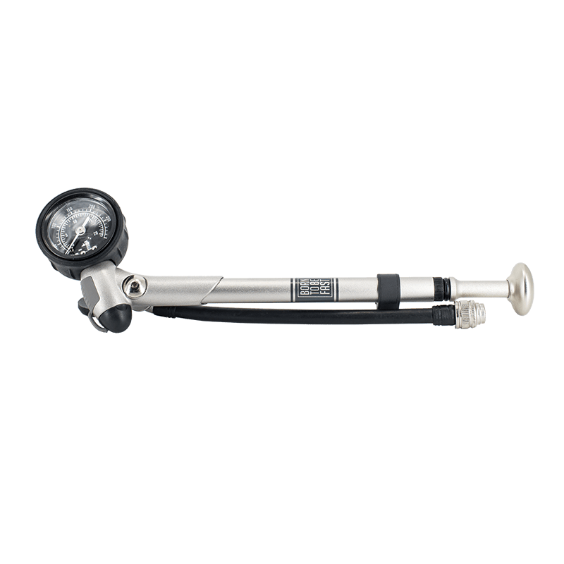 B2BF High Pressure Shock Pump in black for bicycle suspension setup