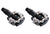 Shimano PD-M520 double-sided SPD pedals in black, showcasing compact design and durability