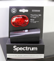 Close-up of Spectrum Touring 30 headlight showcasing its optical reflector design