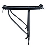 Speedkit Fat Bike Rack with panniers attached, demonstrating its capacity for carrying equipment