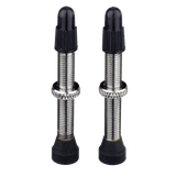 Sunringle Tubeless Valves in brass, 35mm Presta design, ideal for various bike rims.