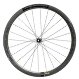 Close-up of Surface Elite 40D wheelset detailing DTSwiss 240 hubs and tubeless readiness.